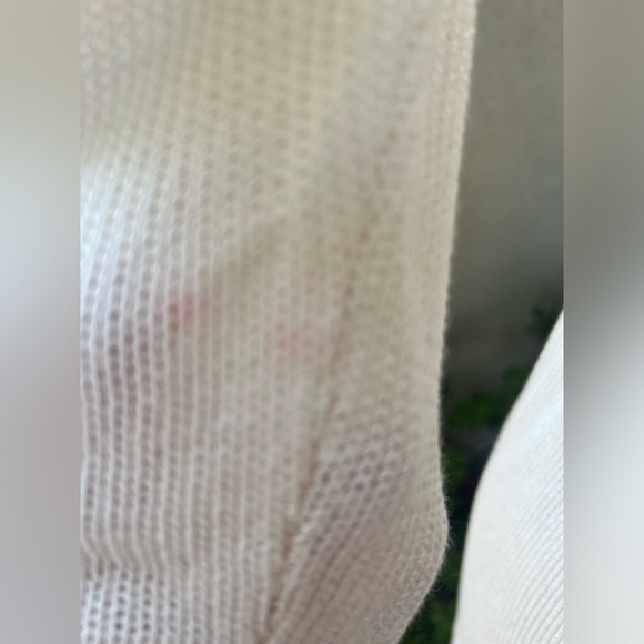 Vintage 70s white Santana knit dress lace inserts Sz Small by Ruth Chagnon - Picture 11 of 11